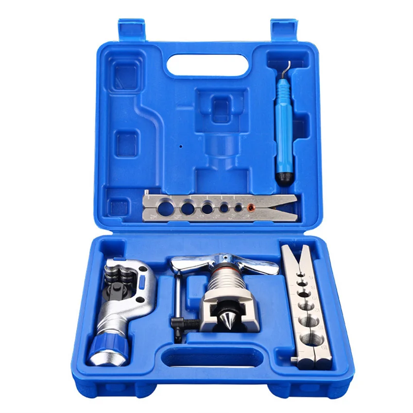 Air Conditioning Copper Pipe Expander Kit 6-19mm Copper Pipe Reamer Flaring Service Reparing Manual Tool