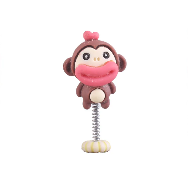Criativo carro balançando cabeça ornamento bonito boca grande macaco figura console central automático painel decorativo acessórios interiores