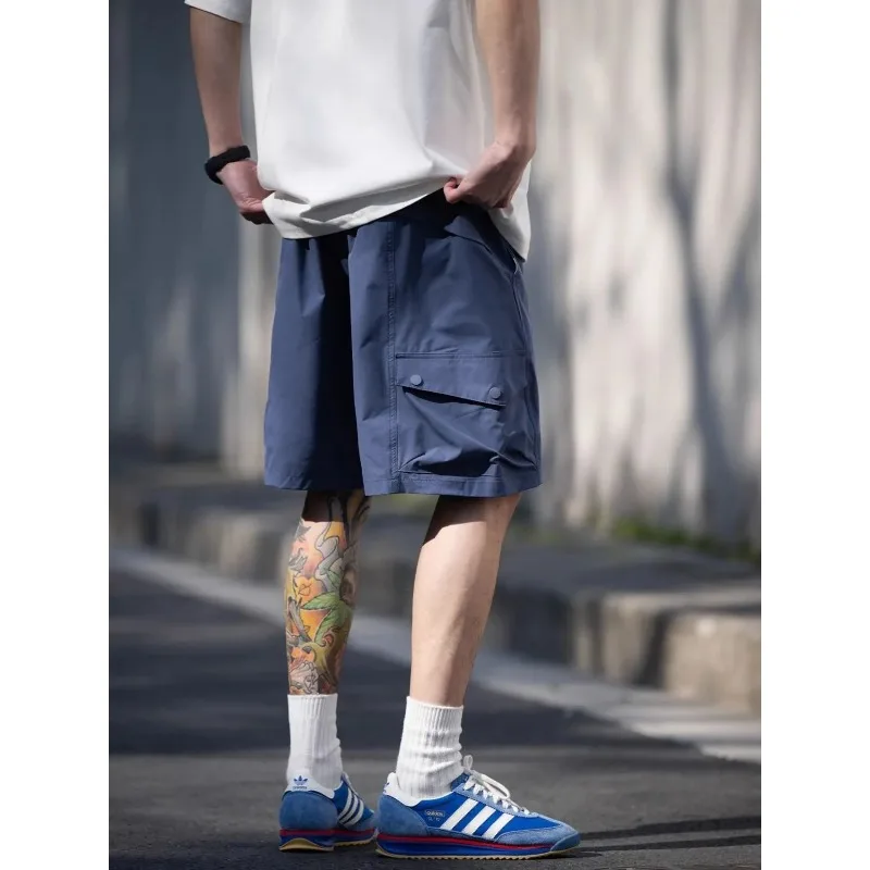 

Mens Summer Japanese Style Water Resistant Multi Pocket Cargo Shorts