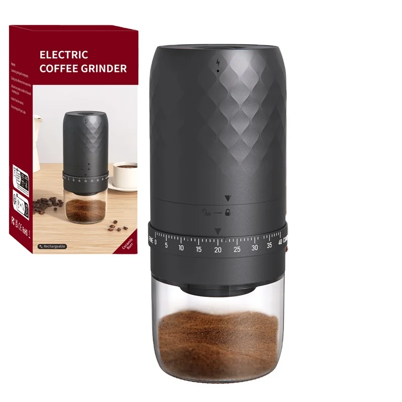 

USB Charge Electric Coffee Bean Grinder Portable Adjustable Mini Coffee Machine Professional Ceramic Grinding Core for Gifts