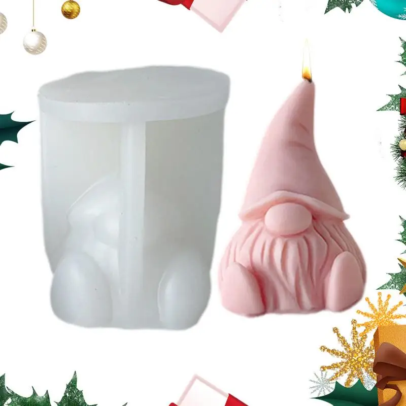 New Faceless Dwarf Silicone Molds 3D Christmas Gnome Mold Candle cake decor DIY Home Decor Craft and ornament Wonderful gifts