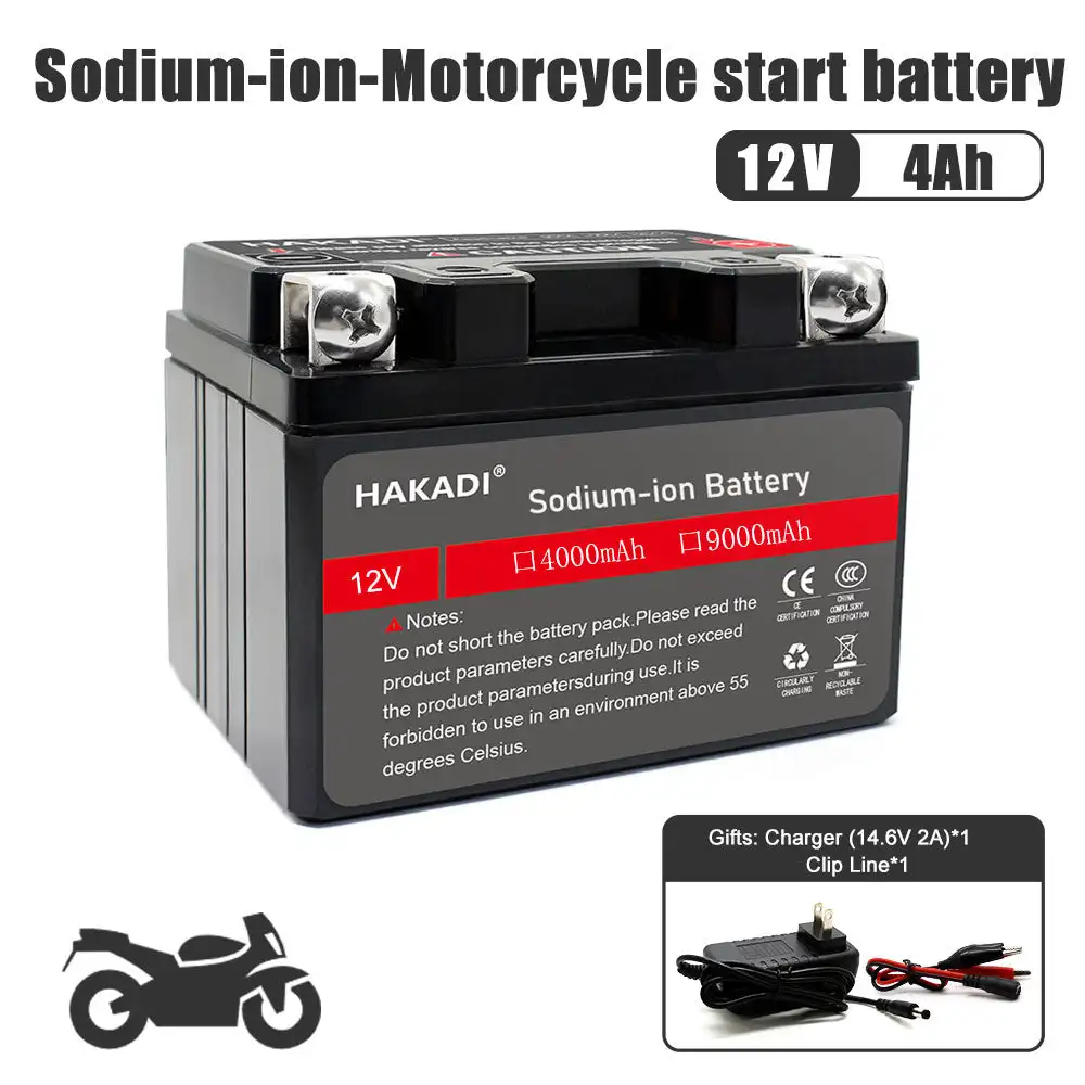 Sodium ion 12V 4Ah Motorcycles Starting Battery SIB Powerful Deep Cycles