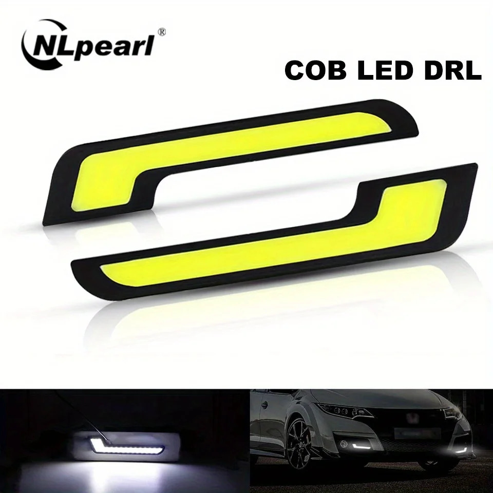 2Pcs Super Bright L-Shape COB DRL LED Daytime Running Light for Car Offroad SUV Auto LED External Driving Lamp Car Accessories