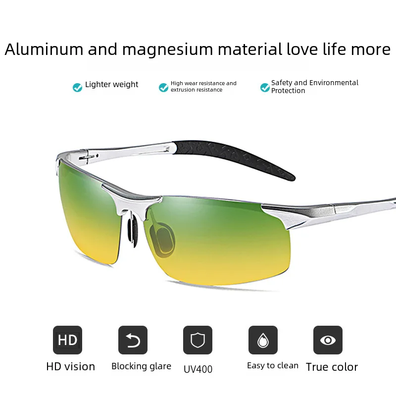 Factory Men's Al-Mg Polarized Sunglasses Outdoor Athletic Glasses Cycling Polarized Driving Sunglasses