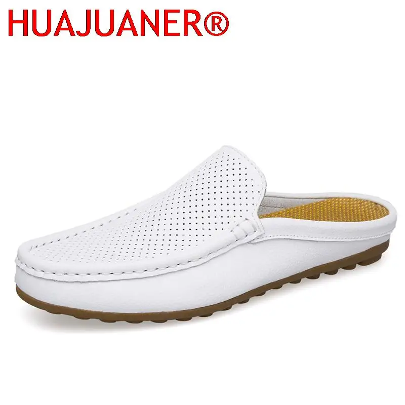 Mocasines informales de cuero genuino para hombre, zapatos formales, transpirables, de negocios, de lujo