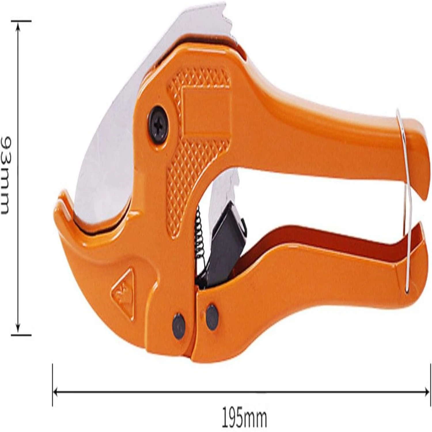 Durable and Efficient Professional Heavy-Duty PVC Pipe Cutter with Auto-Open Ratchet Mechanism - Ergonomic Design for Easy One-H