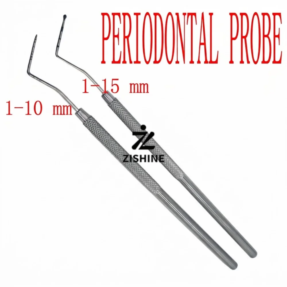 1Pc Dental Periodontal Probe Stainless Steel Graduated Pocket Depth Scale Measuring Tool 1-10mm 1-15mm CPI Dentist Instrument