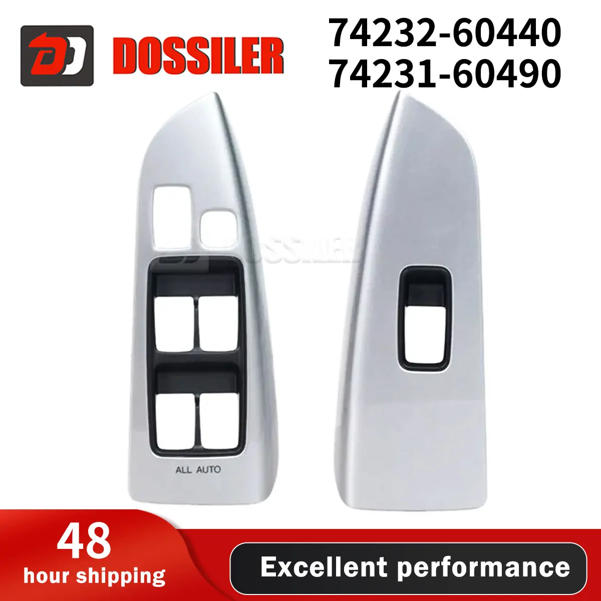 74232-60440 74231-60490 Dossiler Left Front Window Armrest Switch Panel CoverFor Toyota Land Cruiser Prado 120 LC120 2003-2009