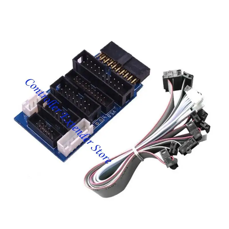 

N84B Highly speed JTAG to SWD Conversion Board For JTAG V 8 V 9 Microcontroller Programming with 7 Transfer Cables
