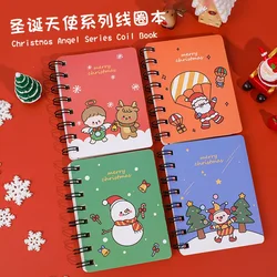 4 Pcs Christmas Coil Book,Student Mini Portable Christmas Gift Notebook Pocket Writing Pads