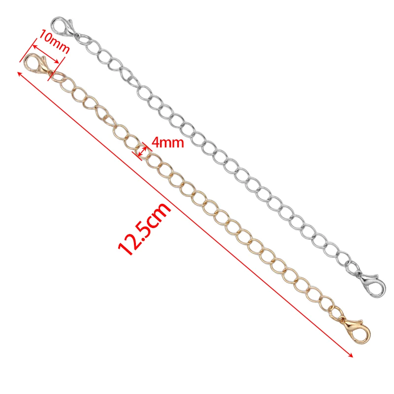 12cm Length Zinc Alloy Chain For Wine Coffee Glass Cup DIY Accessory Can Add Pendant Charms Alphabet Jewelry For Women Kids Gift