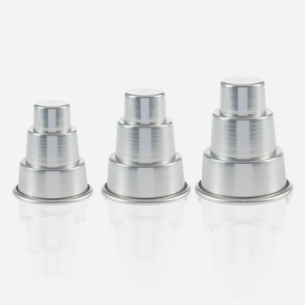 

4pcs Mini Cake Mold Aluminum Alloy Baking Pan Chocolate Molds Silicone Dessert Cupcake Kitchen Tool Easy Clean Durability Gift