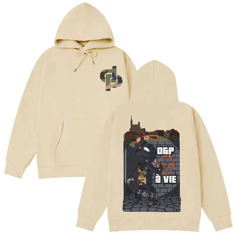 

Rapper Jul D&p À Vie Album 2025 Vintage Hoodies Men Women Loose Pullover Winter Comfort Casual Gothic Punk Unisex Sweatshirts