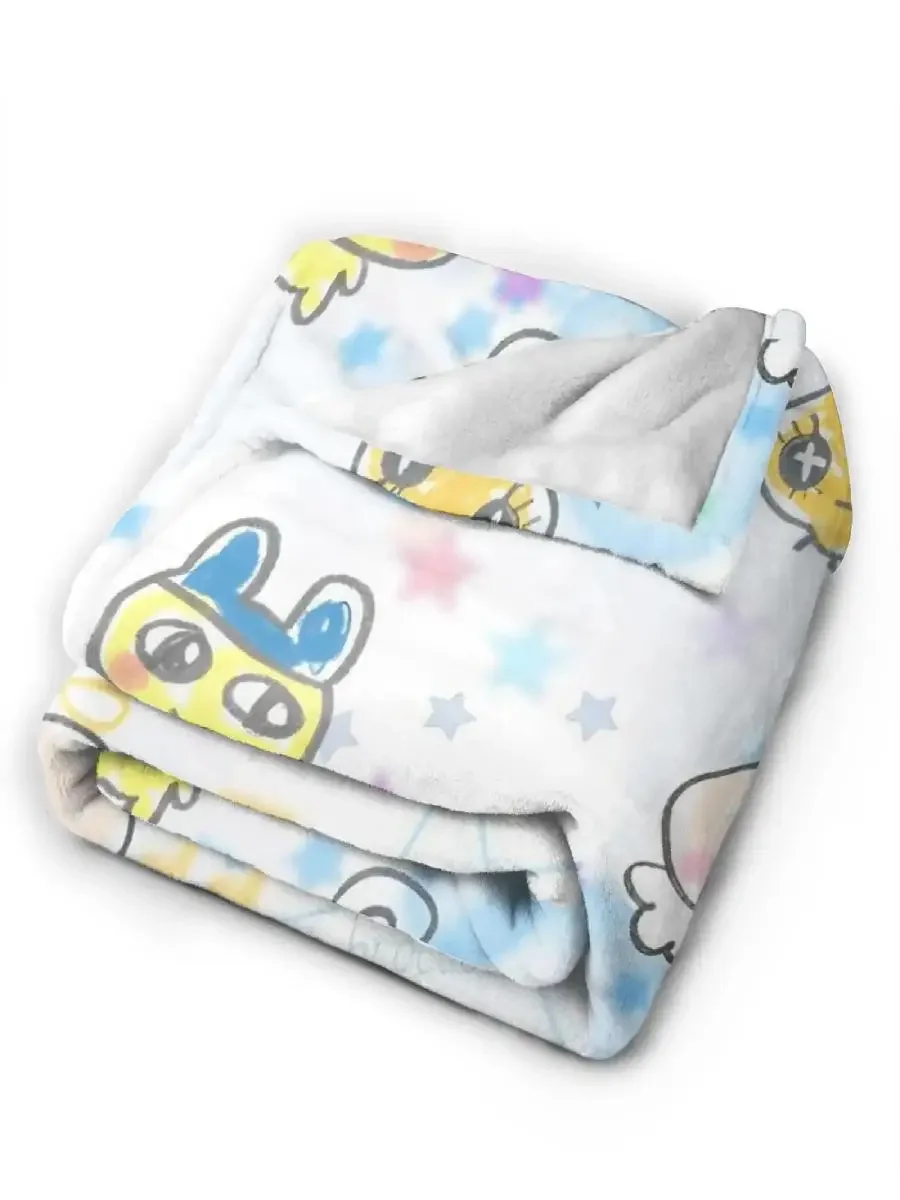 Tamagotchis Mametchi Flannel Blanket Soft Bedding Throws for Kids Couch Chair Print Bedspread Perfect for Sofa Bed Cover
