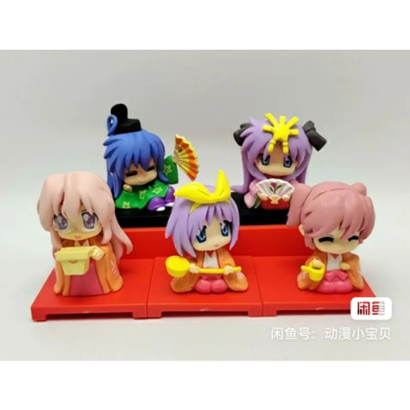 Lucky Star Action Figure Izumi konica Kagami Hiiragi Tsukasa Hiiragi Anime Lovely Clay Figure Model Ornaments Bulk Toys