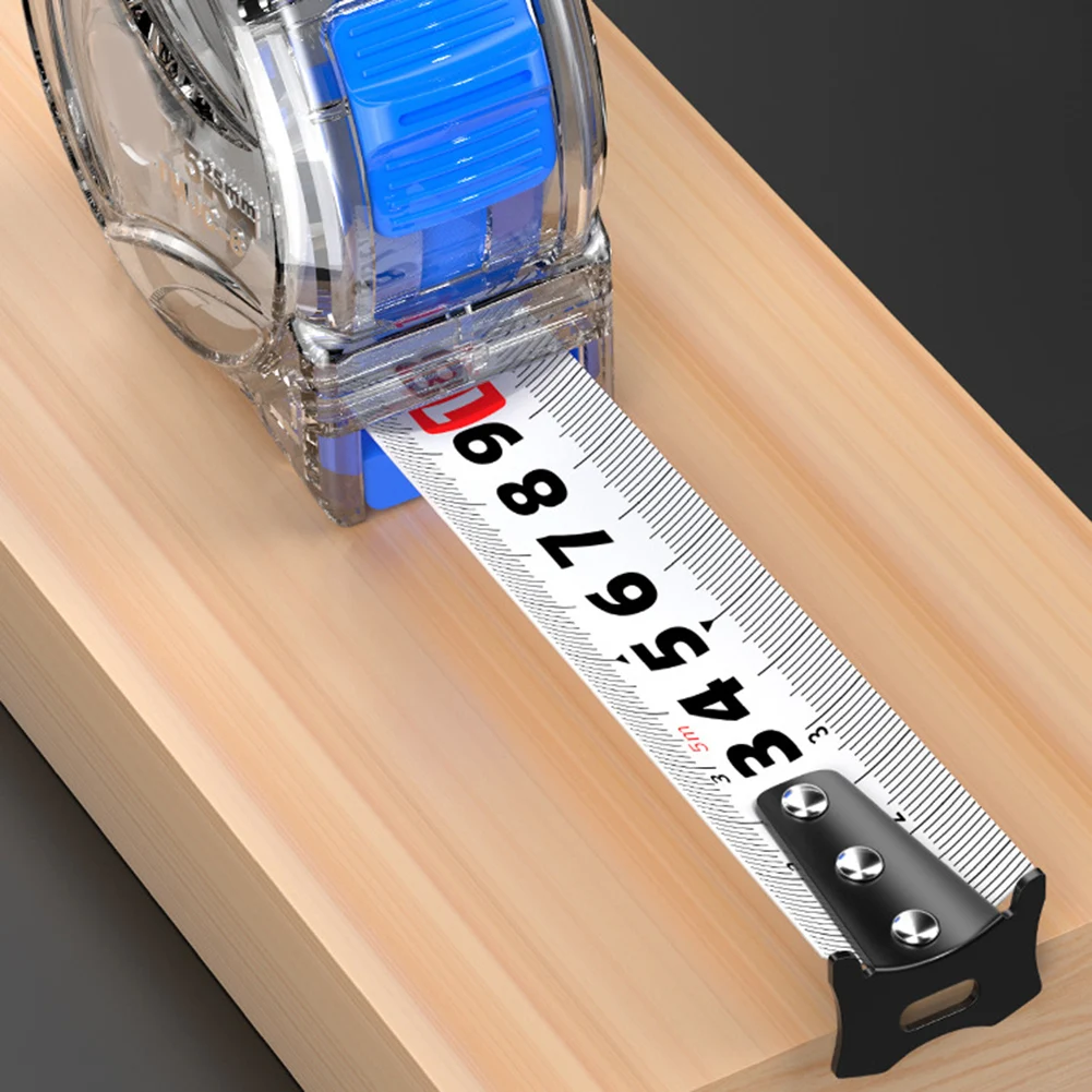 3-10m High-Precision Transparent Steel Tape Measures Cut-Resistant Widened Meter Ruler High-Precision Inkjet Code Ruler