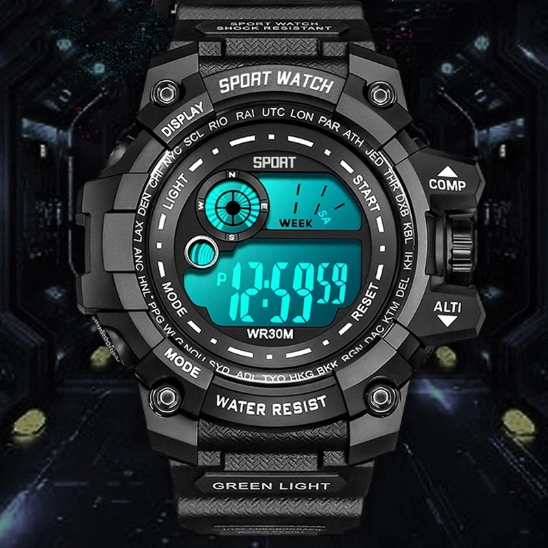 2026 Fashion Men LED Digital Watches Luminous  Sport Waterproof Watches For Man Date Army Military Clock Relogio Masculino