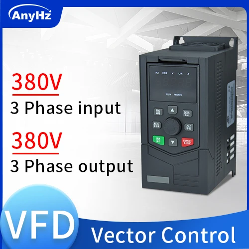 High Performance 0.75kw VfD 220V Input 3 Phase 380V Output 4kW Frequency Converter for AC Motor 1.5KW 2.2kW Single