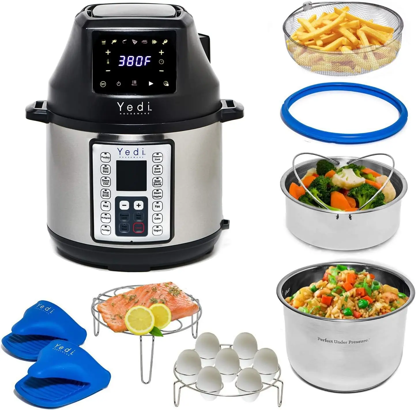 Tango, 2-in-1 Air Fryer and Pressure Cooker, 6 Quart, with Deluxe Accessory