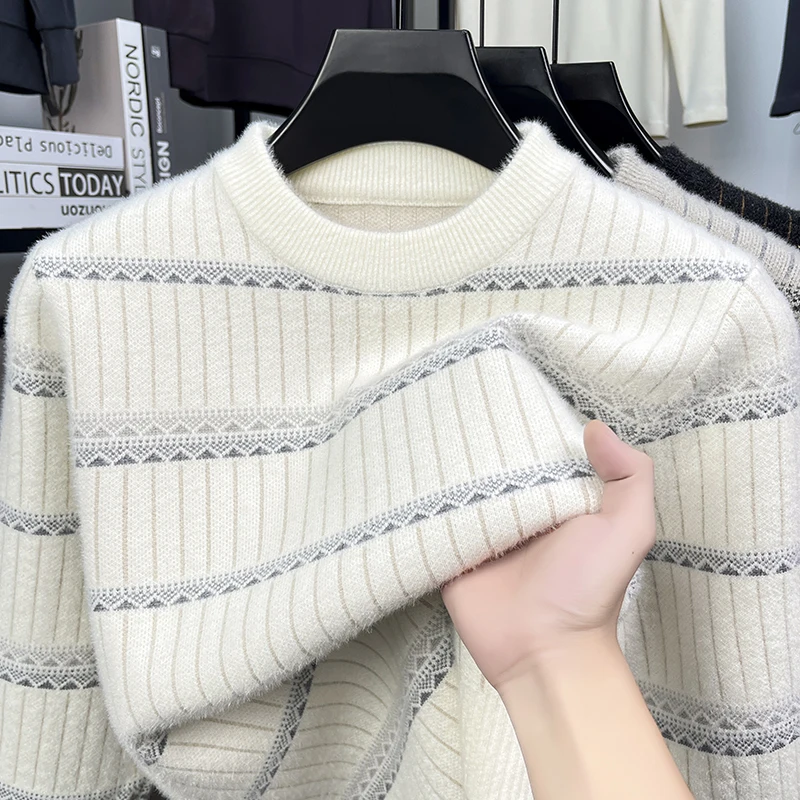 

Round Neck Jacquard Pullover Long Sleeved 2026 New Winter Knitwear/sweater