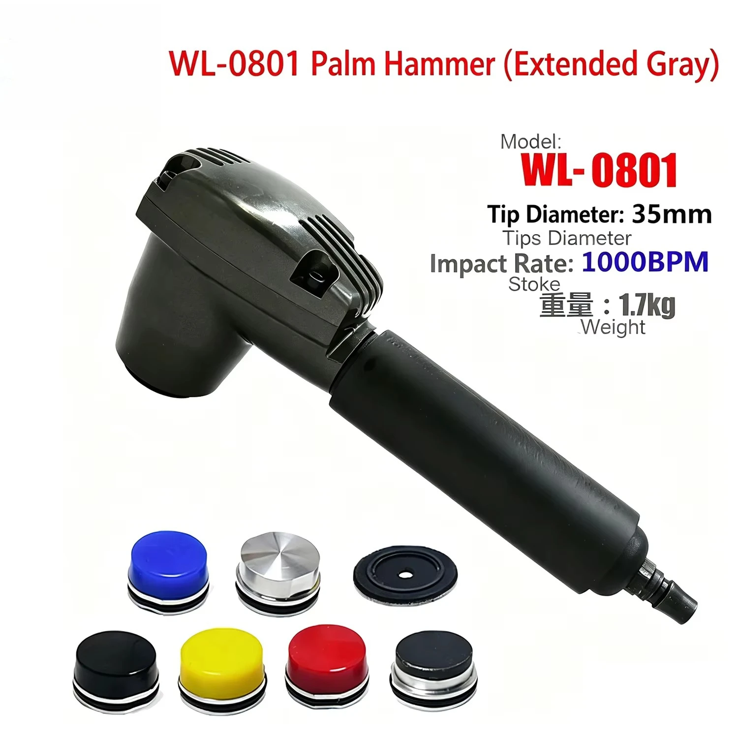 Pneumatic Palm Long Handle Hammer 1000BPM 6 Tips CNC Laser Vibration Laser Release Metal Sheet Block Separator Vibration Hammer