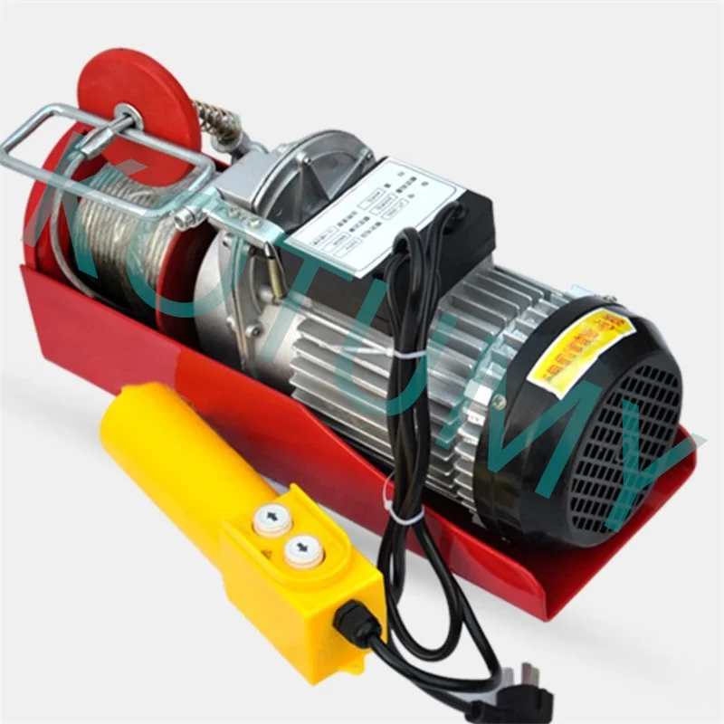 220V Auto Lifting Electric Cable Hoist Wired/Wireless Remote Control with 12/20/30m Rope Electric Winch Crane