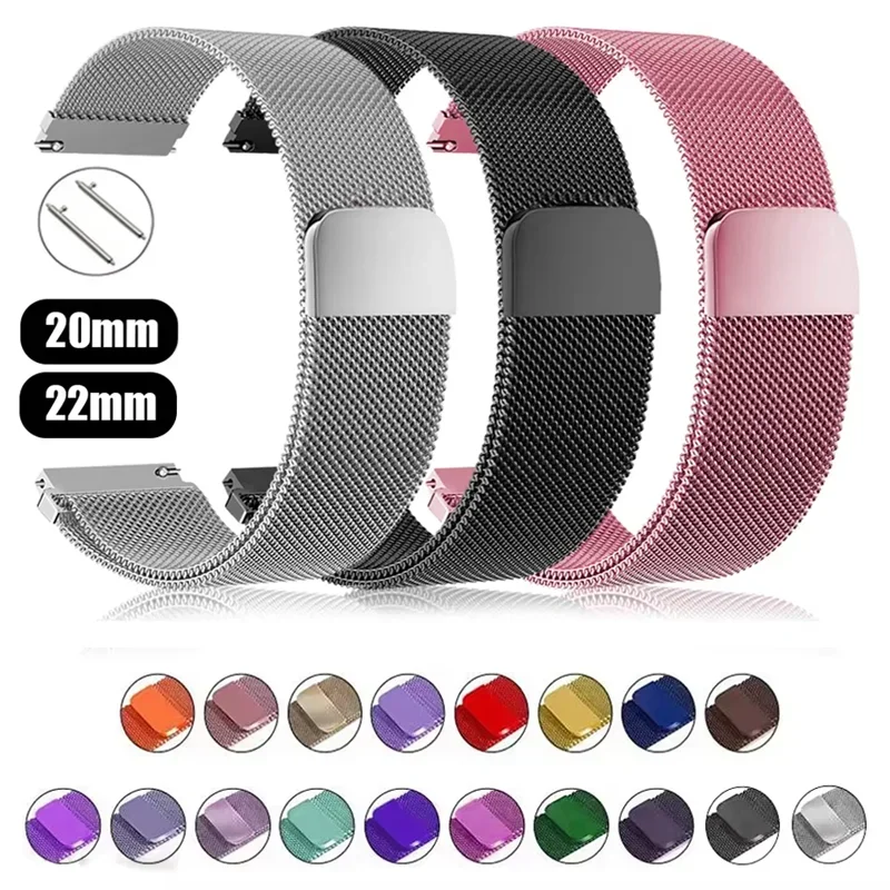 Milanese Loop For Samsung Galaxy watch 7/6/5/pro/4 classic/Active 2/Gear S3 strap 20/22mm bracelet for huawei gt 3-4-2e-pro band
