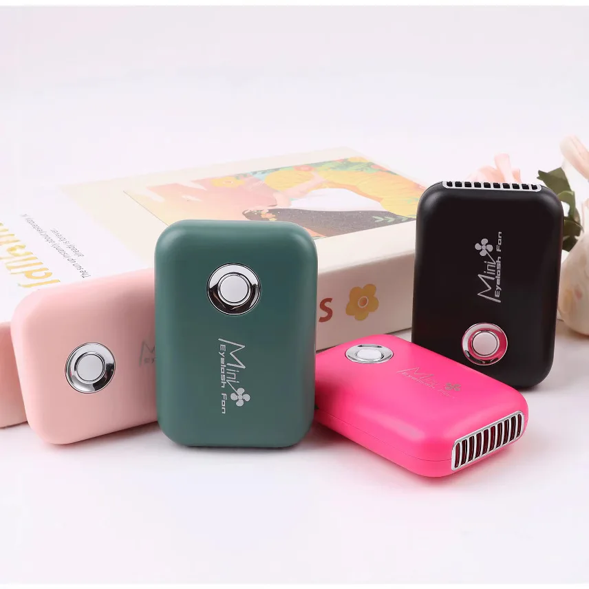 Mini Eyelash Extensions Hair Dryer Handheld Small Fan Stand Portable USB Low Noise Makeup Eyelash Glue Quick Drying Manicure