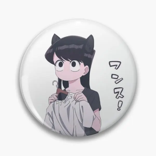 Komi San Cat Ears  Soft Button Pin Collar Gift Lapel Pin Metal Funny Cute Creative Brooch Decor Badge Hat Cartoon Women Jewelry