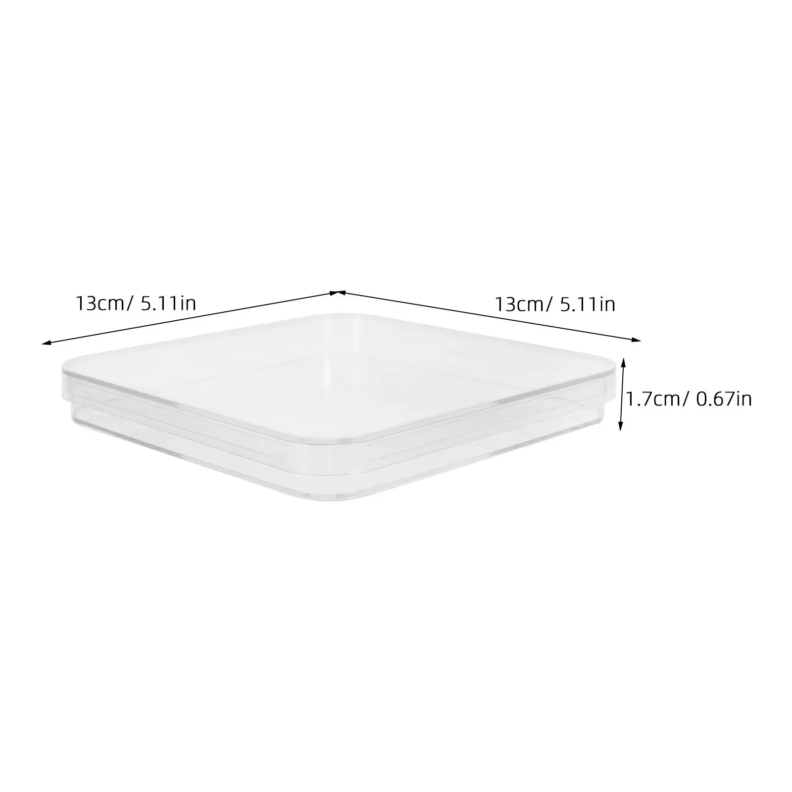 10Pcs Square Petri Plates Transparent Plastic Culture Plates Laboratory Cell Culture Experiment Dishes for Research