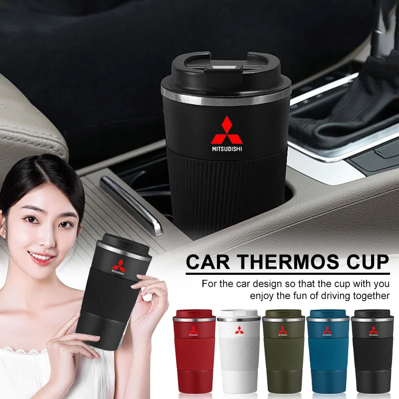 Car Vacuum Flasks Coffee Cup Travel Portable Insulated Bottles For Mitsubishi Pajero Outlander L200 EVO Montero Lancer 9 10 EX