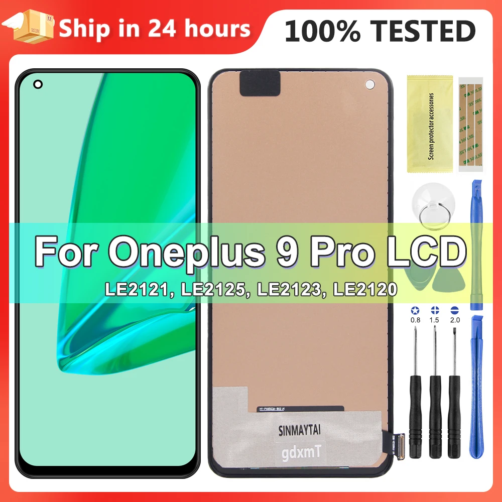 

100% Tested Display for OnePlus 9 Pro 1+9Pro LCD Touch Screen Digitizer Assembly Replacement Parts with frame