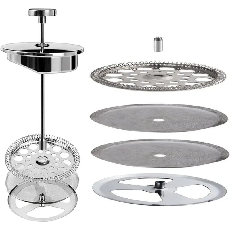 French Press Screen Disk Stainless Steel French Press Filters Containing Spiral Disk Mesh for Wide French Press 1000ml-Furlan