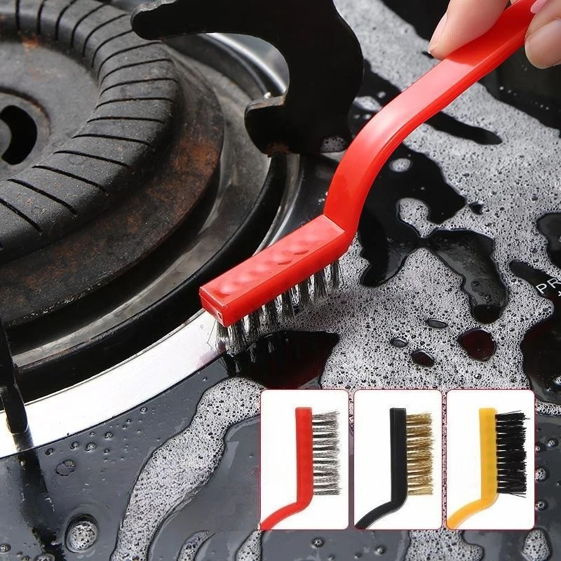 Wire Brush Set Curved Handle Brush Set For Cleaning Welding Slag And Rust Removal Industrial Scrubbing Brush