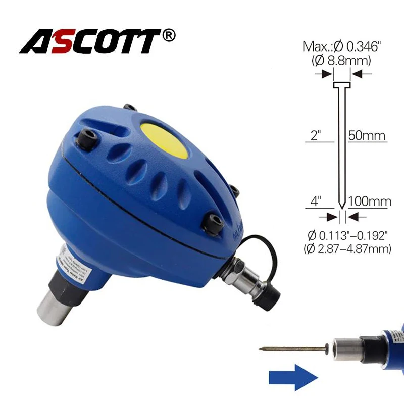 

Pneumatic Hammer Nailer MSN120 Lightweight Palm Nail Gun for Woodworking Loose Nails Portable Air Hammer Gun