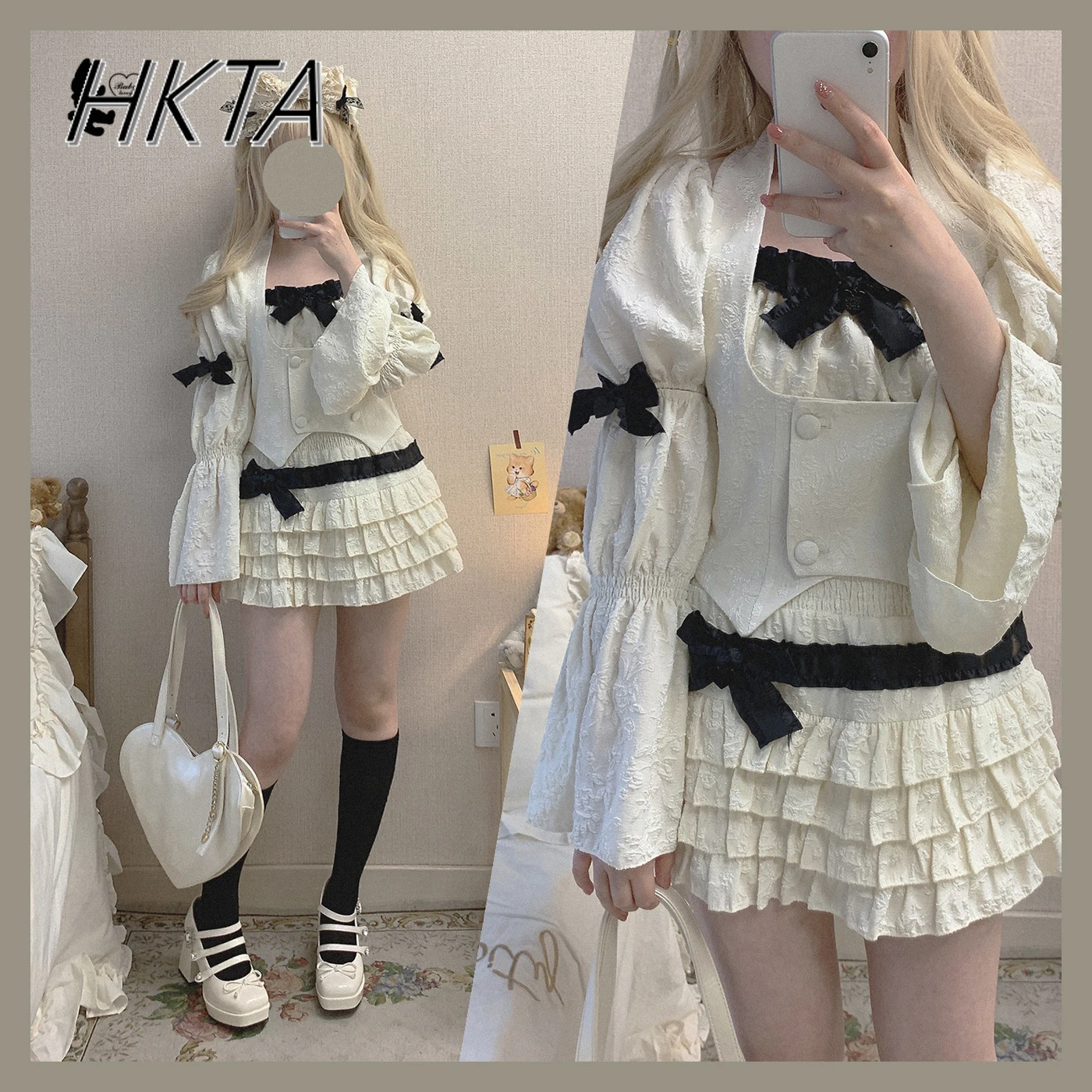 

Lolita Summer Sweet Cute Dating Pink Skirt Women Bow Love Pendant Cascade Cake Thin A Line Ruffled Edge Pleated Mini Skirt Girl