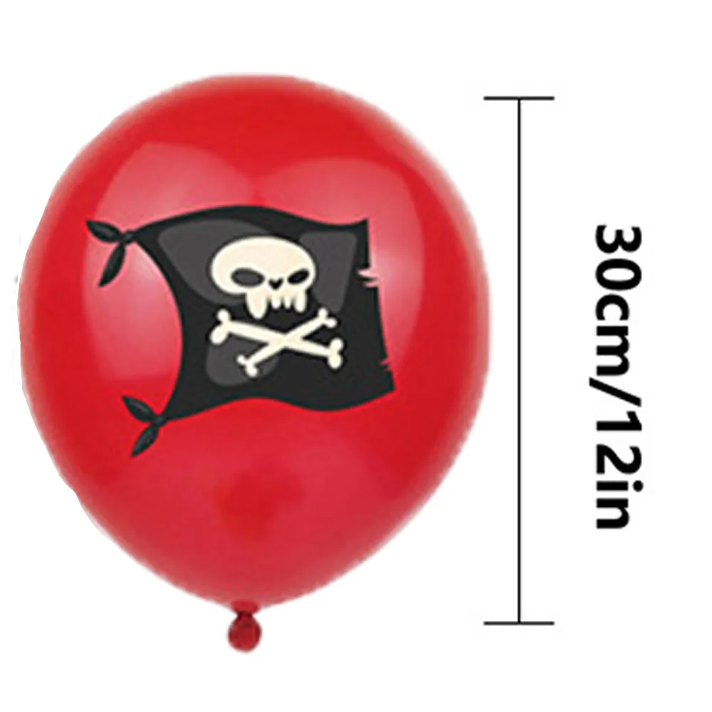 15pcs Pirate Latex Balloon Pirate Balloon One Eyed Pirate Theme Birthday Party Decoration Halloween Party Decor