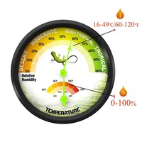 16-49℃/0-100% Reptile Thermometer For Lizard Crabs Geckos Bird Thermograph Insect Hygrometer Climbing Pet Supplies