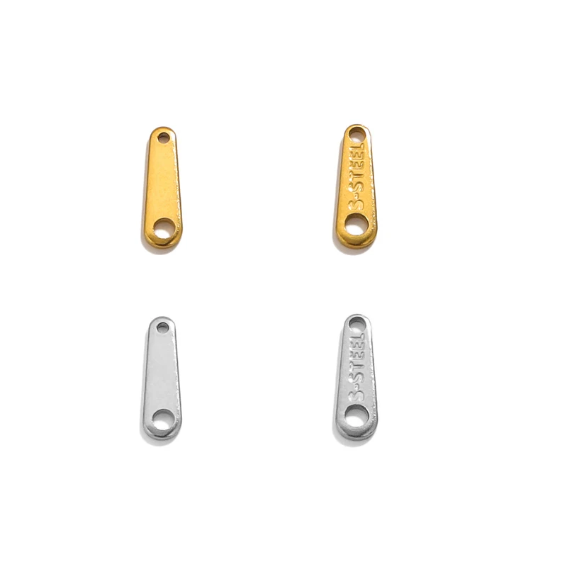 

20/50pcs Stainless Steel Engraving S.STTEL Blank Tags with Extender Chains - DIY Jewelry Making Supplies