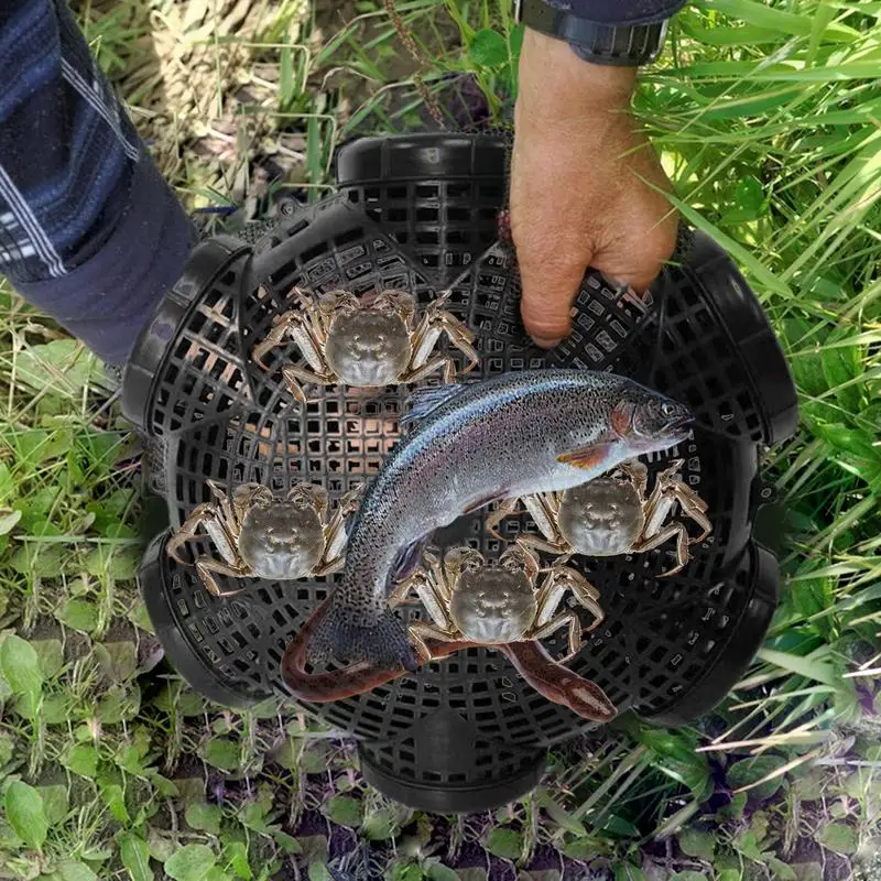 Black Fish Net Cage Fishnet Finless Eel Loach Trap Fishing Pot Durable Plastic Container Mud Cage Container Fishing Traps