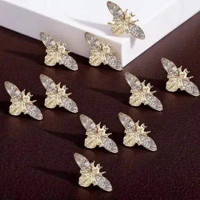 

10 Pcs Bee Decorations Shape Decorations for Nail Nail Decor DIY Ornaments Safe Durable Elegant Body Face Gems