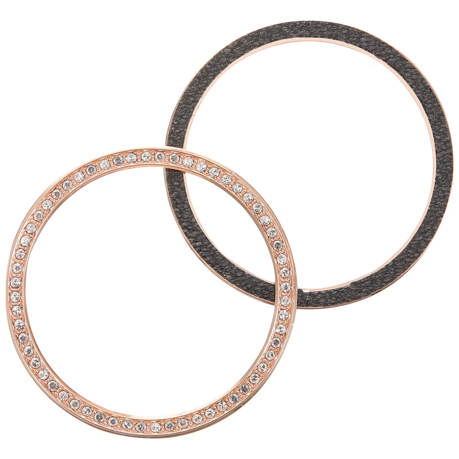 

2pcs Replaceable Alloy Circle Metal Frame Diamond Bezel Watch Anti-scratch Decorative Lightweight Comfortable