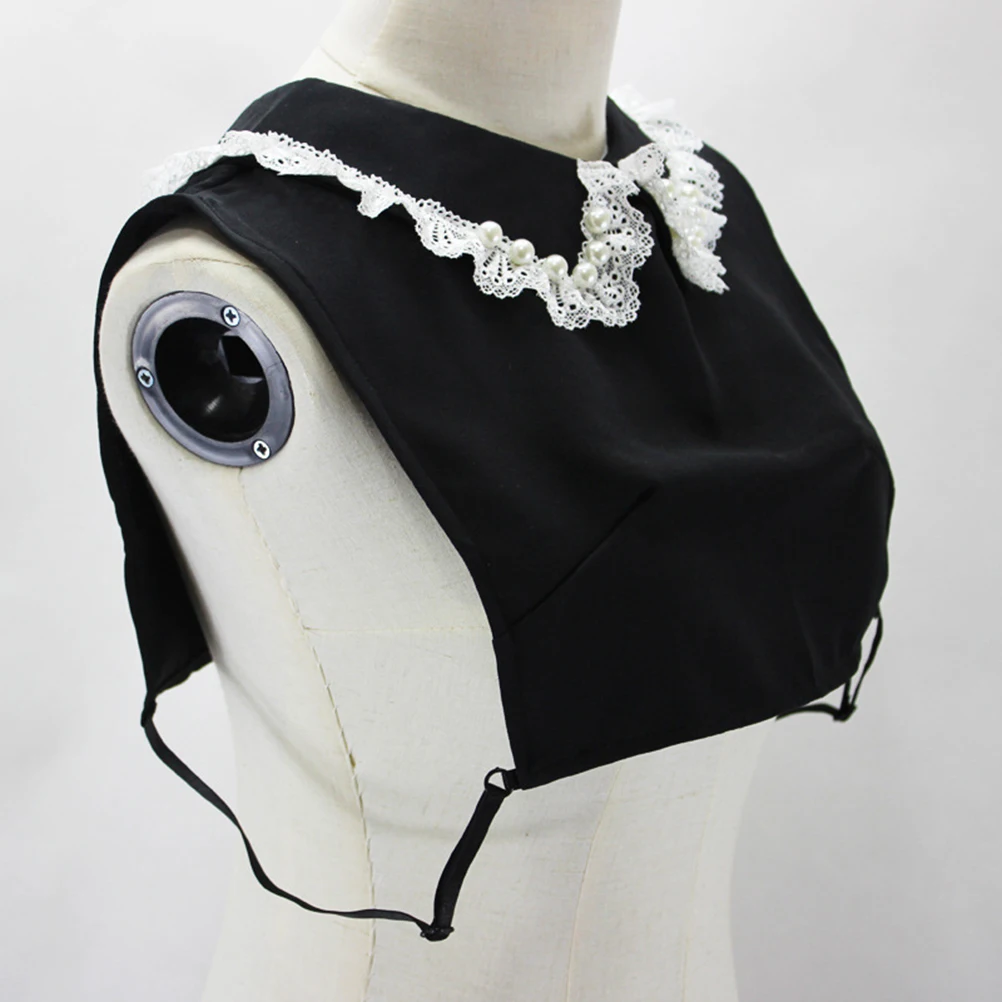 

Woman Lace Collar Embroidery Corsage Exquisite Hollow Neckline Clothes Fake Collar for Decoration (Black)