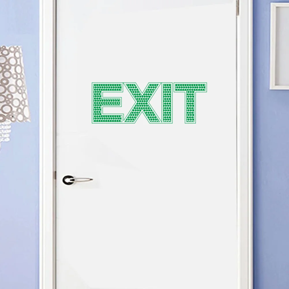 EXIT Sign Noctilucence Luminous Wall Sticker Decal Emergency Door Gate Safety Sign (65 x 19cm) EXIT Wall Sticker