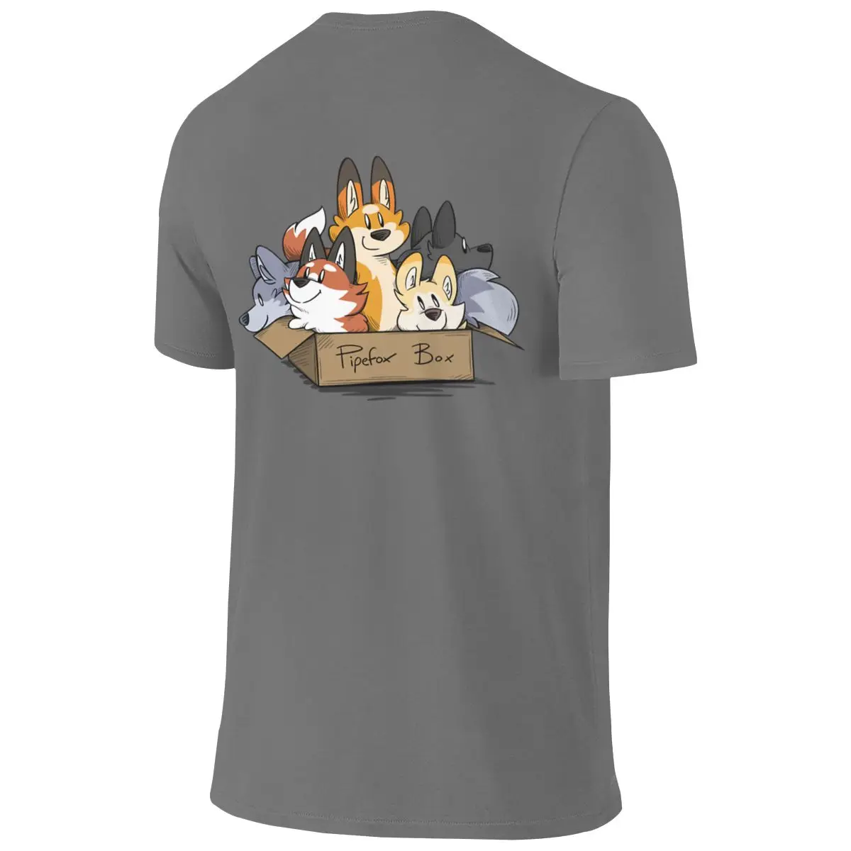 Pipefox Box Drapey Reversible T-shirt Retro Sports Easy To Clean Men's T-shirts