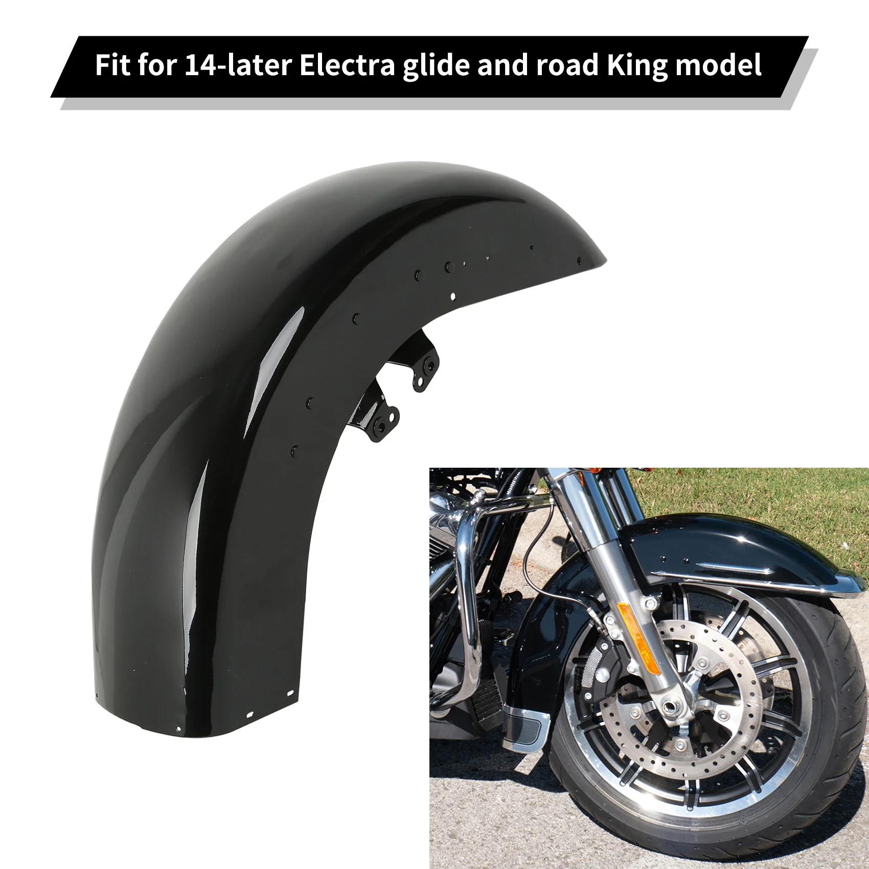 

Переднее крыло в сборе для Harley Touring Road King Electra Glide Ultra Limited Classic FLHTCUTG 2014-2024, аксессуары для мотоциклов