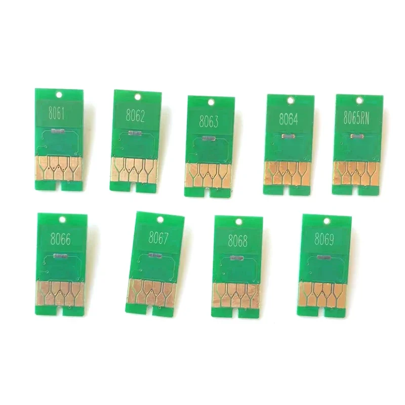 T8061-T8069 T806A T806B Ink Cartridge Chip For Epson SureColor P6080 P7080 P8080 P9080 SC-P6080 SC-P9080 Printer One time Chips