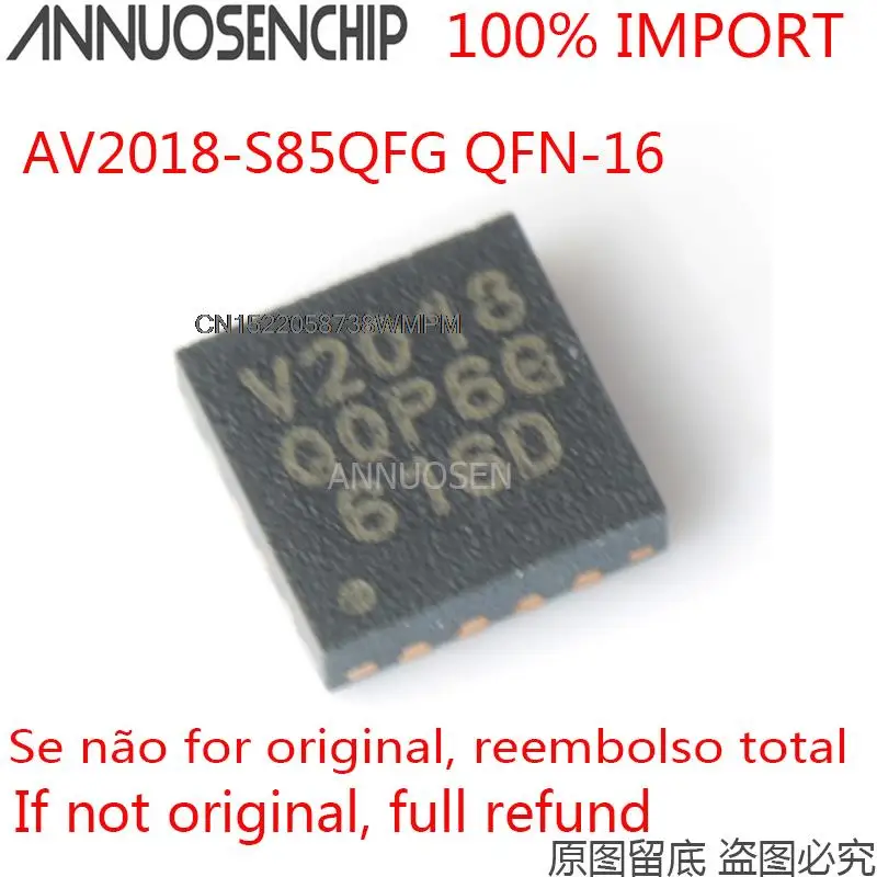 100PCS New and Original  AV2018 V2018 QFN QFN-16 100% imports new original and in stock AV2018-S85QFG