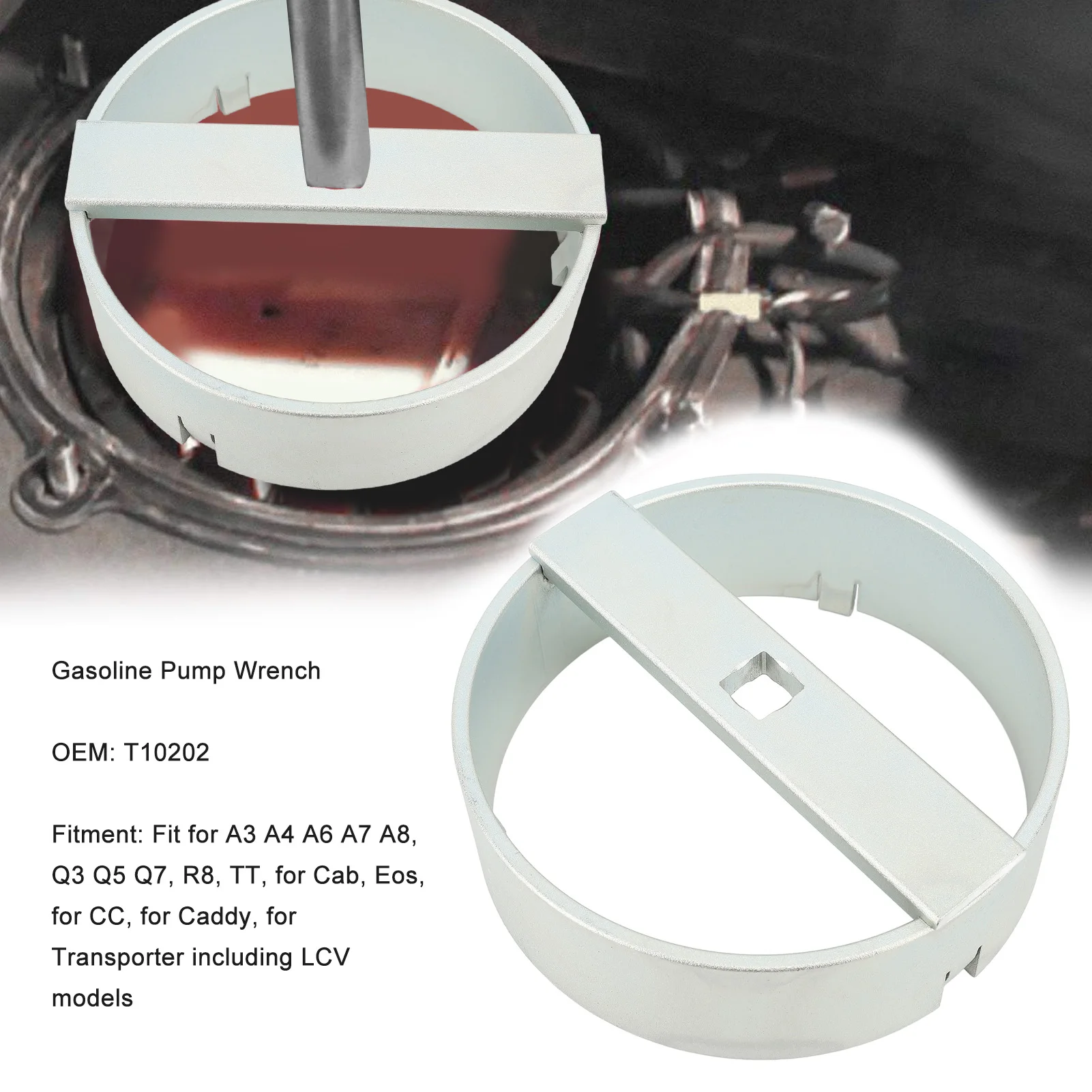 

Gasoline Pump Wrench Steel Rustproof T10202 Fuel Tank Sealing Ring Removal Tool for A3 A4 A6 A7 A8 Q3 Q5 Q7 R8 TT
