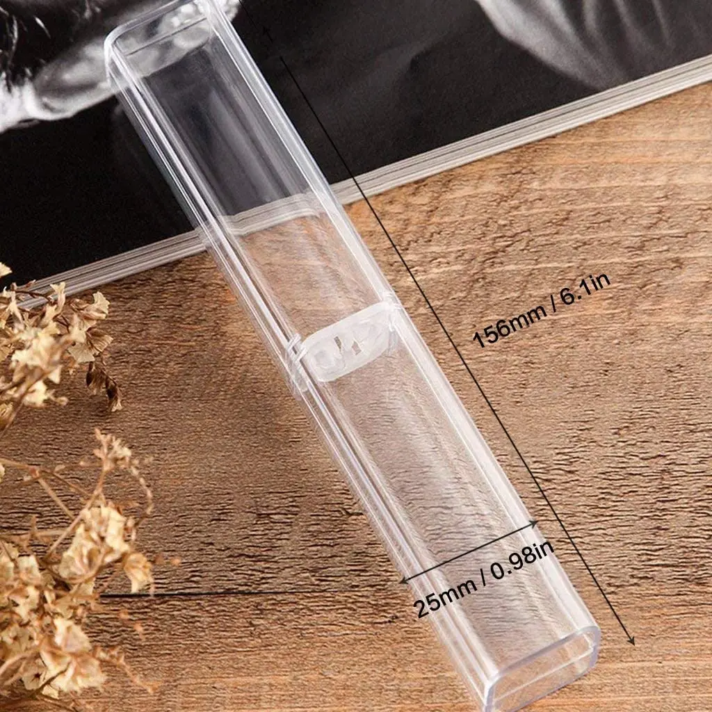 Plastic Clear Ballpoint Pen Gift Box Pencil Boxes Empty Bulk Case Collection Set for Business School